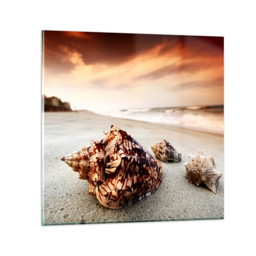 Obraz na skle - Vyhnankyne vĺn - 40x40 cm