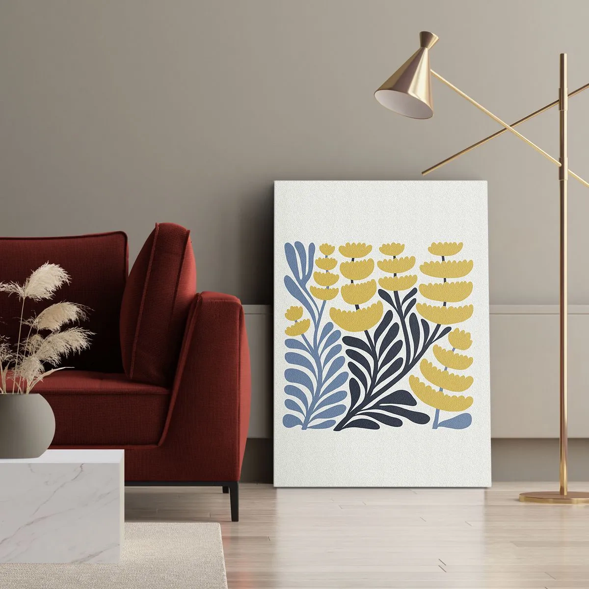 Obraz na plátne - Slnečný záhon - 80x120 cm