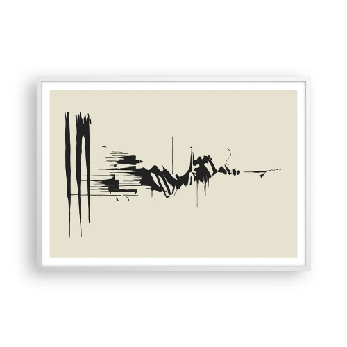Plagát v bielom ráme - Rýchla abstrakcia - 100x70 cm
