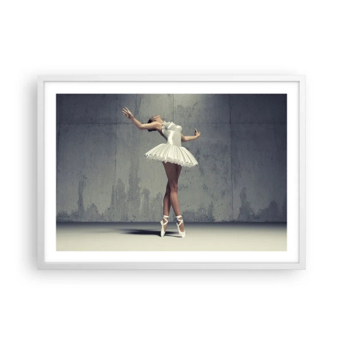 Plagát v bielom ráme - Ľahko ako vták - 70x50 cm