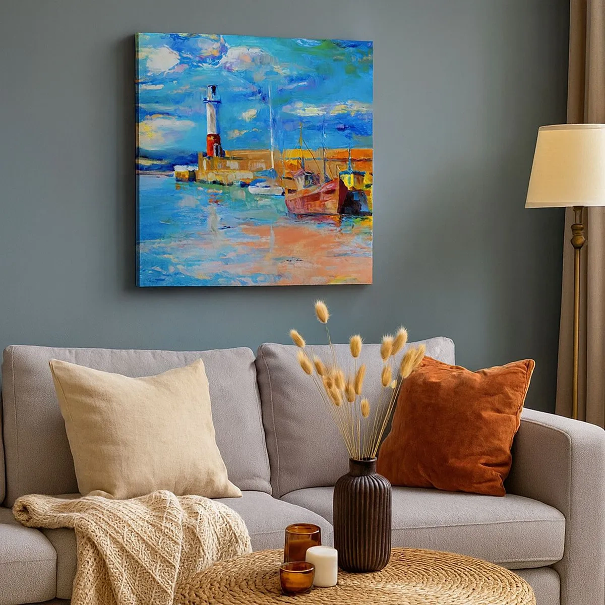 Obraz na plátne - Popoludní v dúhovom zálive - 30x30 cm