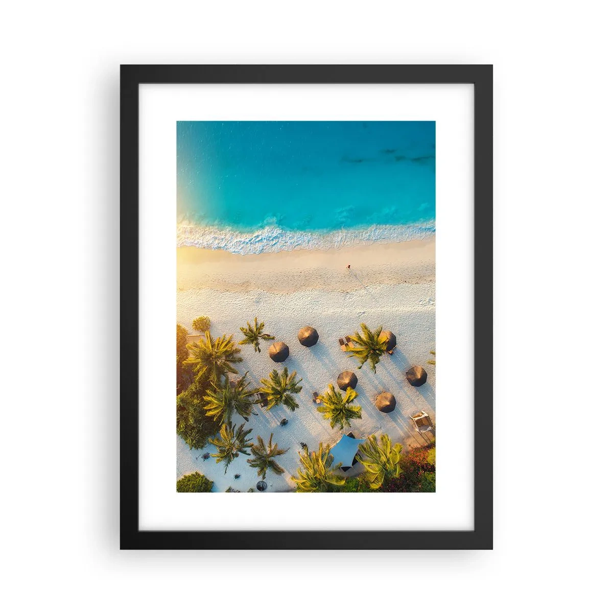 Plagát v čiernom ráme - Vitaj v raji - 30x40 cm