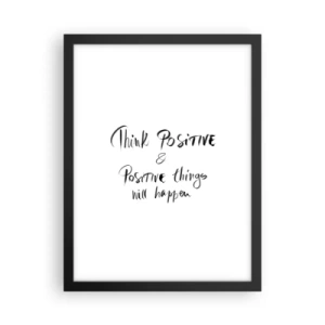 Plagát v čiernom ráme - Ako žiť? - 30x40 cm
