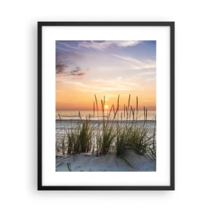 Plagát v čiernom ráme - Pozri sa, predstav si a pociť - 40x50 cm