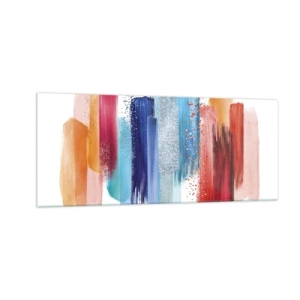 Obraz na skle - Hore a dole - 100x40 cm