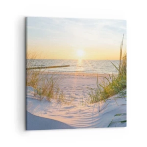 Obraz na plátne - Šumenie mora, spev vtákov, divoká pláž uprostred trávy… - 60x60 cm