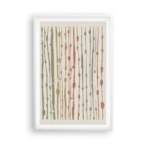 Plagát v bielom ráme - Hudobný záznam farieb - 61x91 cm