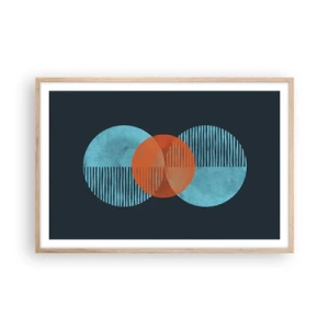 Plagát v ráme zo svetlého duba - Symetrická kompozícia - 91x61 cm