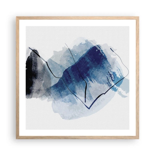 Plagát v ráme zo svetlého duba - Ľadová hora - 60x60 cm