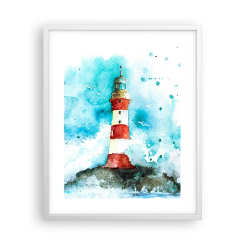 Plagát v bielom ráme - Jednota živlov - 40x50 cm