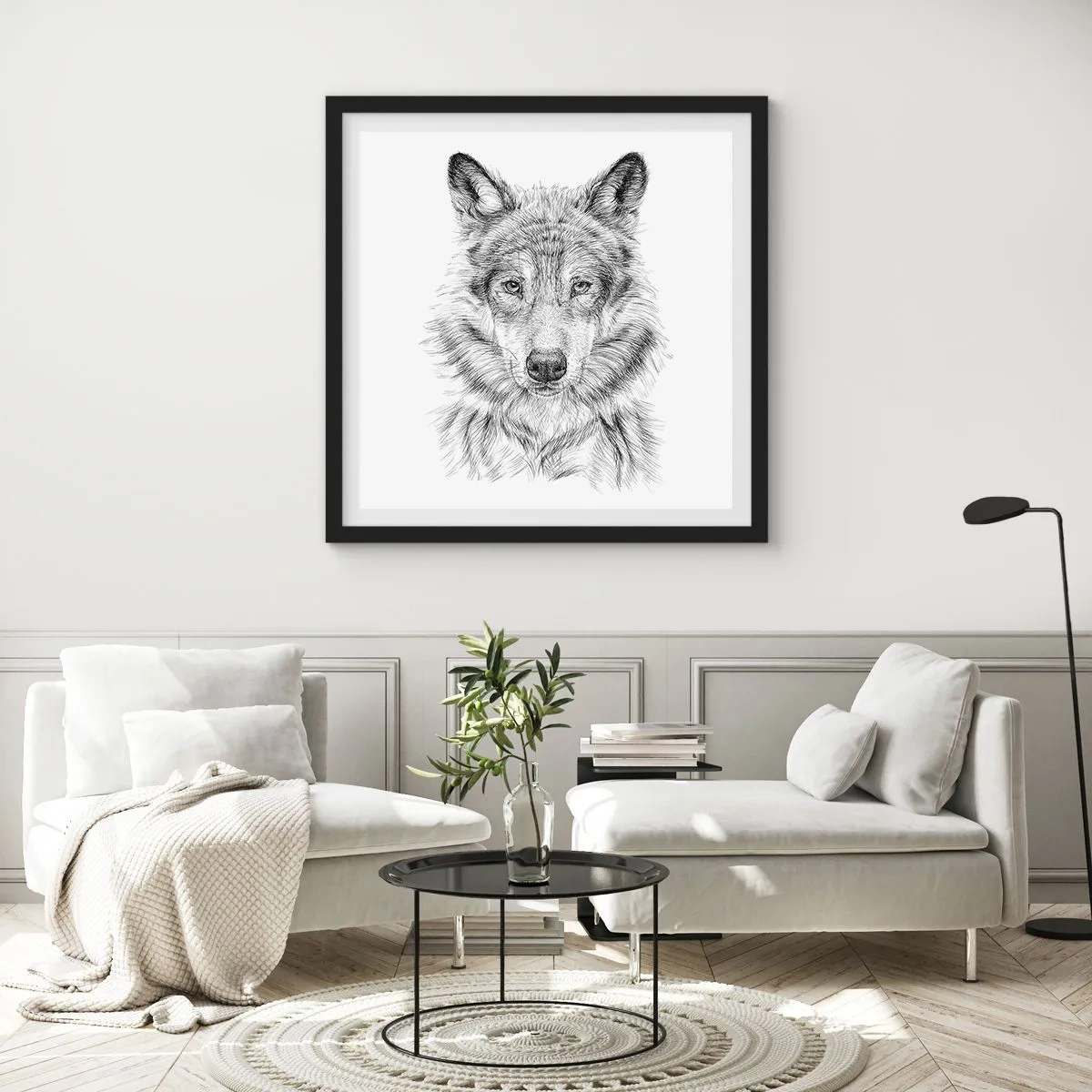 Plagát v čiernom ráme - Rodený vodca - 60x60 cm