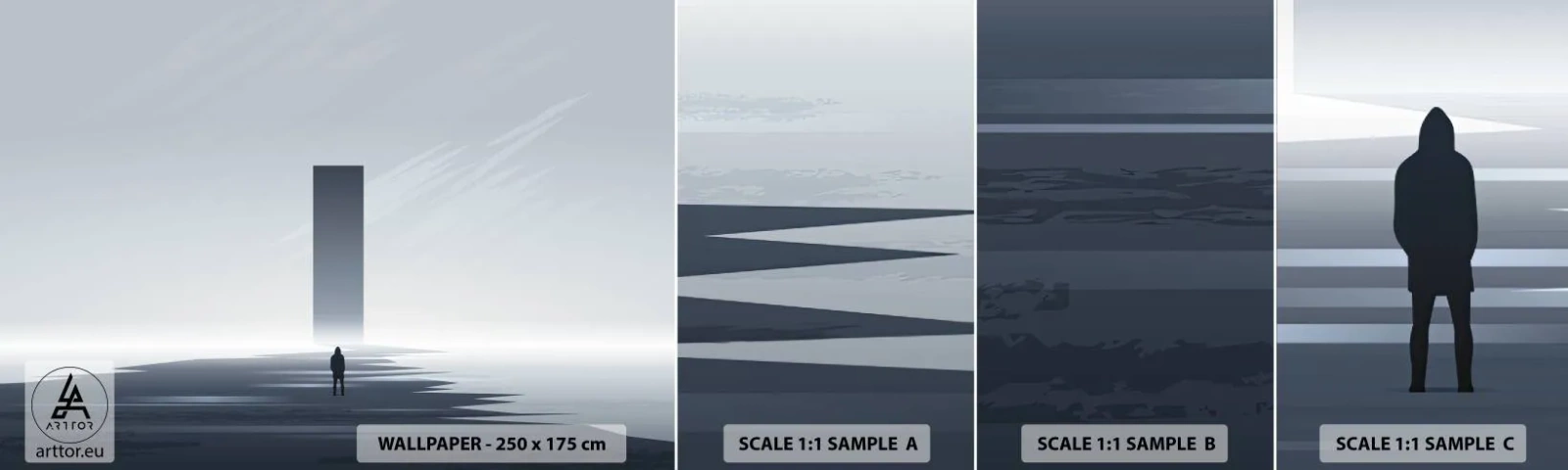 Vzorka Fototapeta Standard Eco - Príležitosť alebo hrozba? - Minimalizmus, Moderné, Osamelosť - 100x30 cm