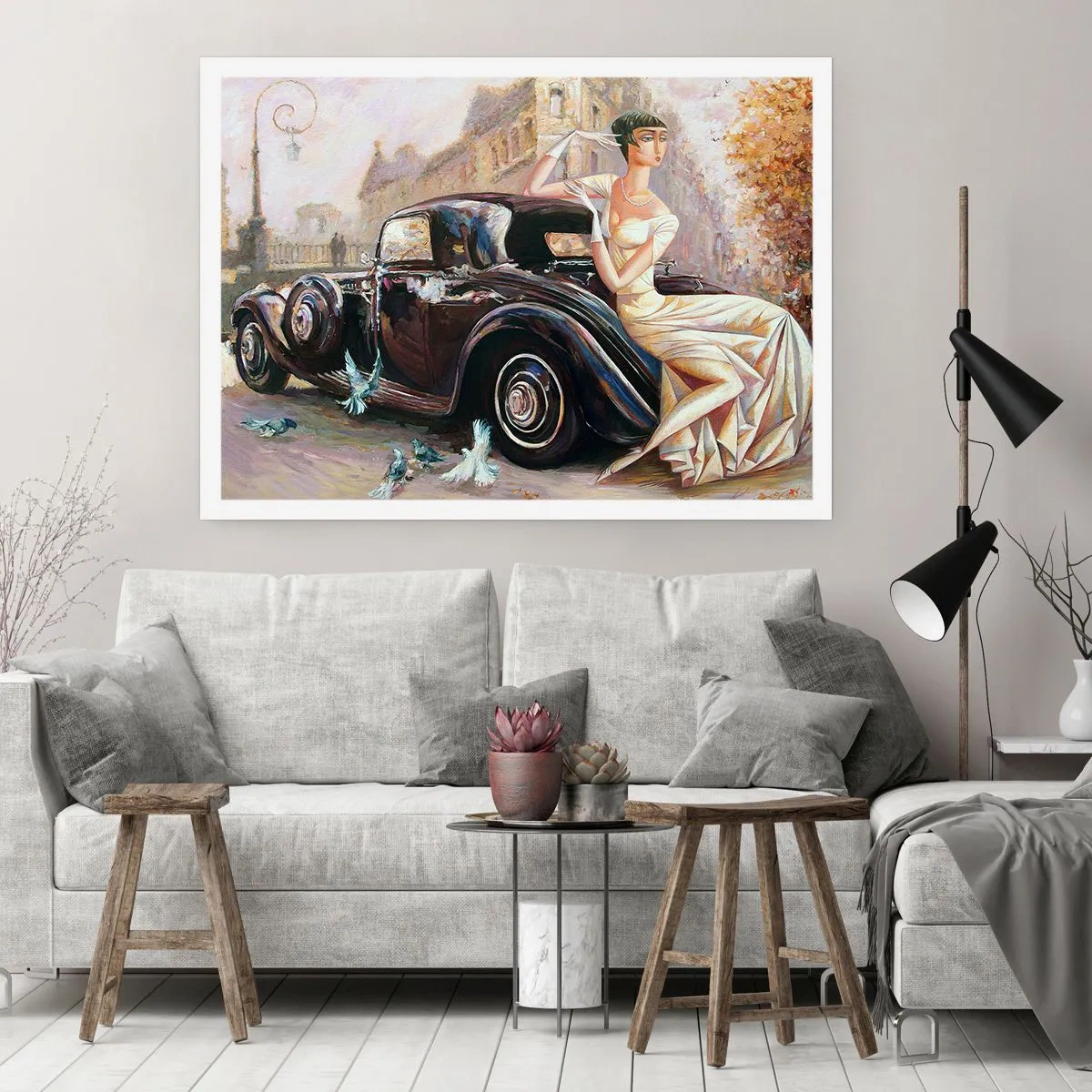 Plagát - Elegancia v retro štýle - 91x61 cm