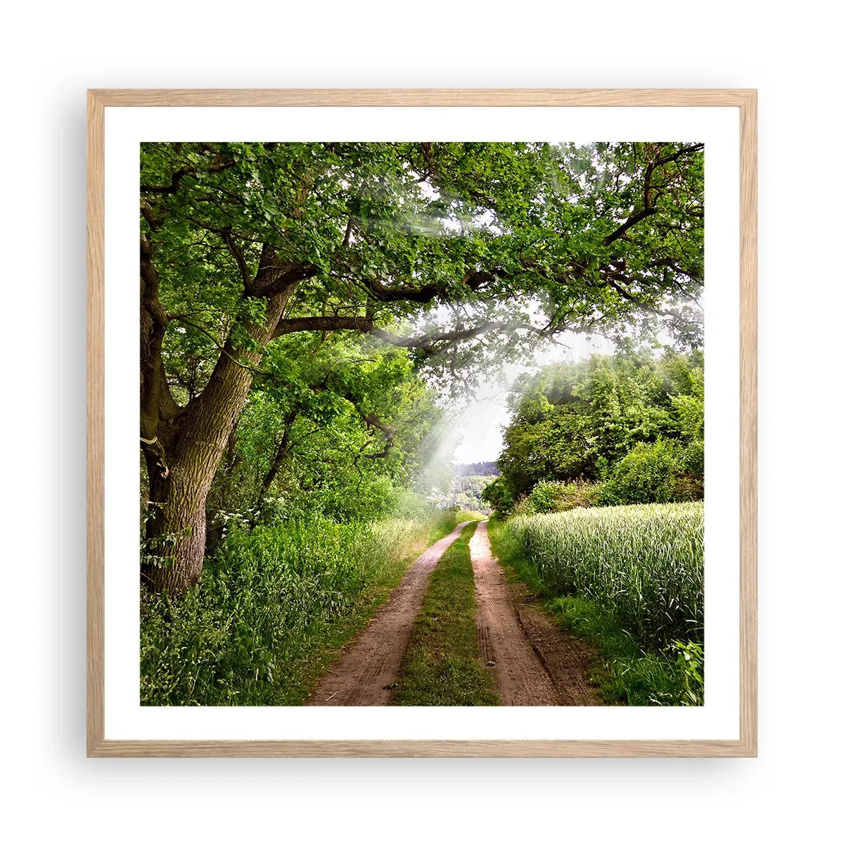 Plagát v ráme zo svetlého duba - Et in Arcadia ego - 60x60 cm