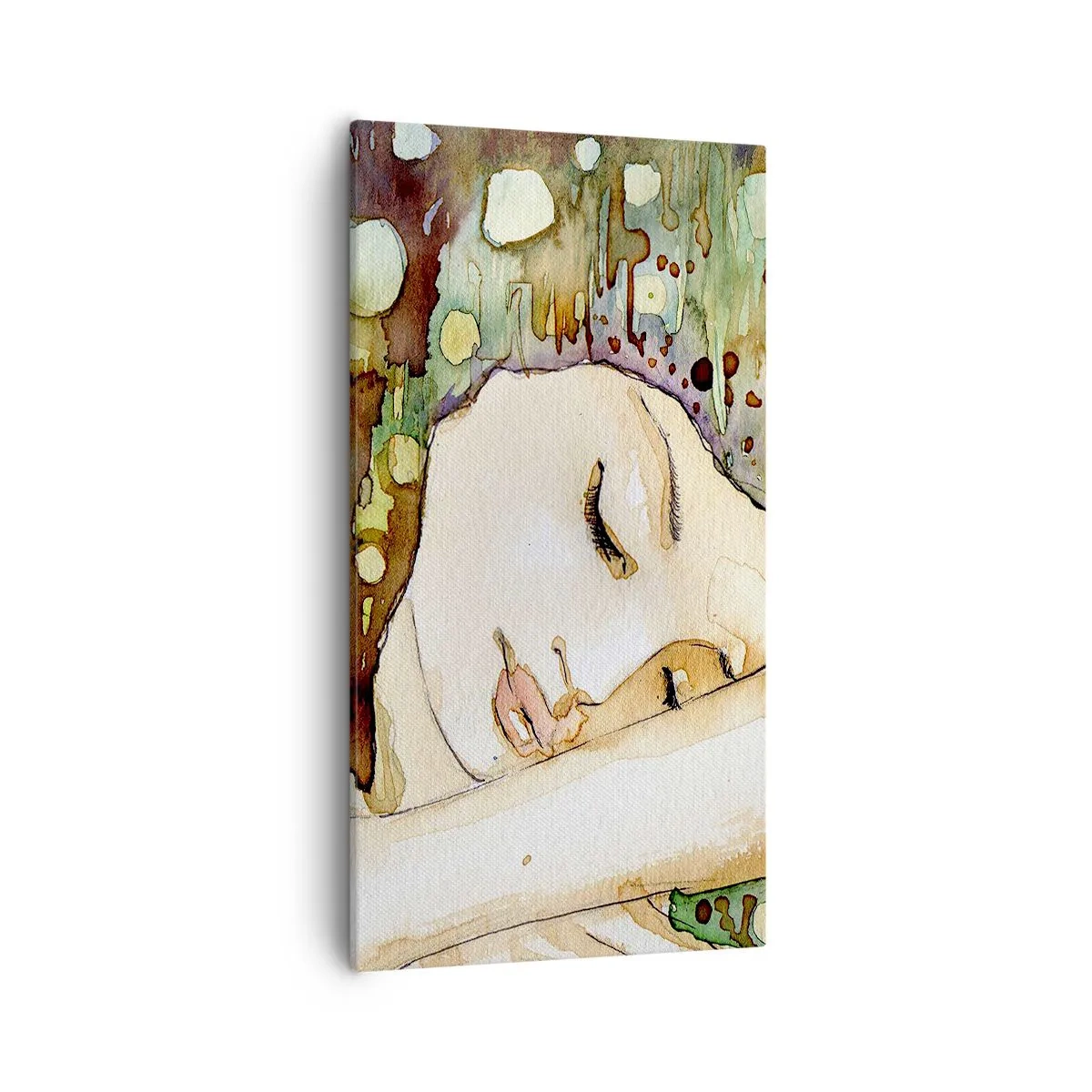 Obraz na plátne - Smaragdovo-fialový sen - 55x100 cm