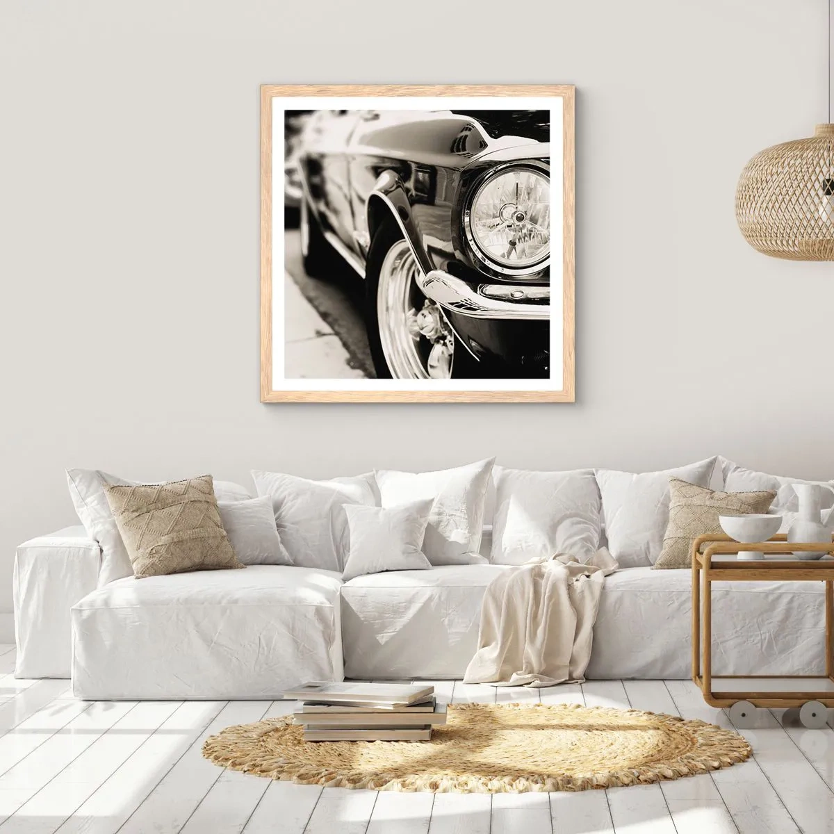 Plagát v ráme zo svetlého duba - Nepominuteľný lesk - 40x40 cm