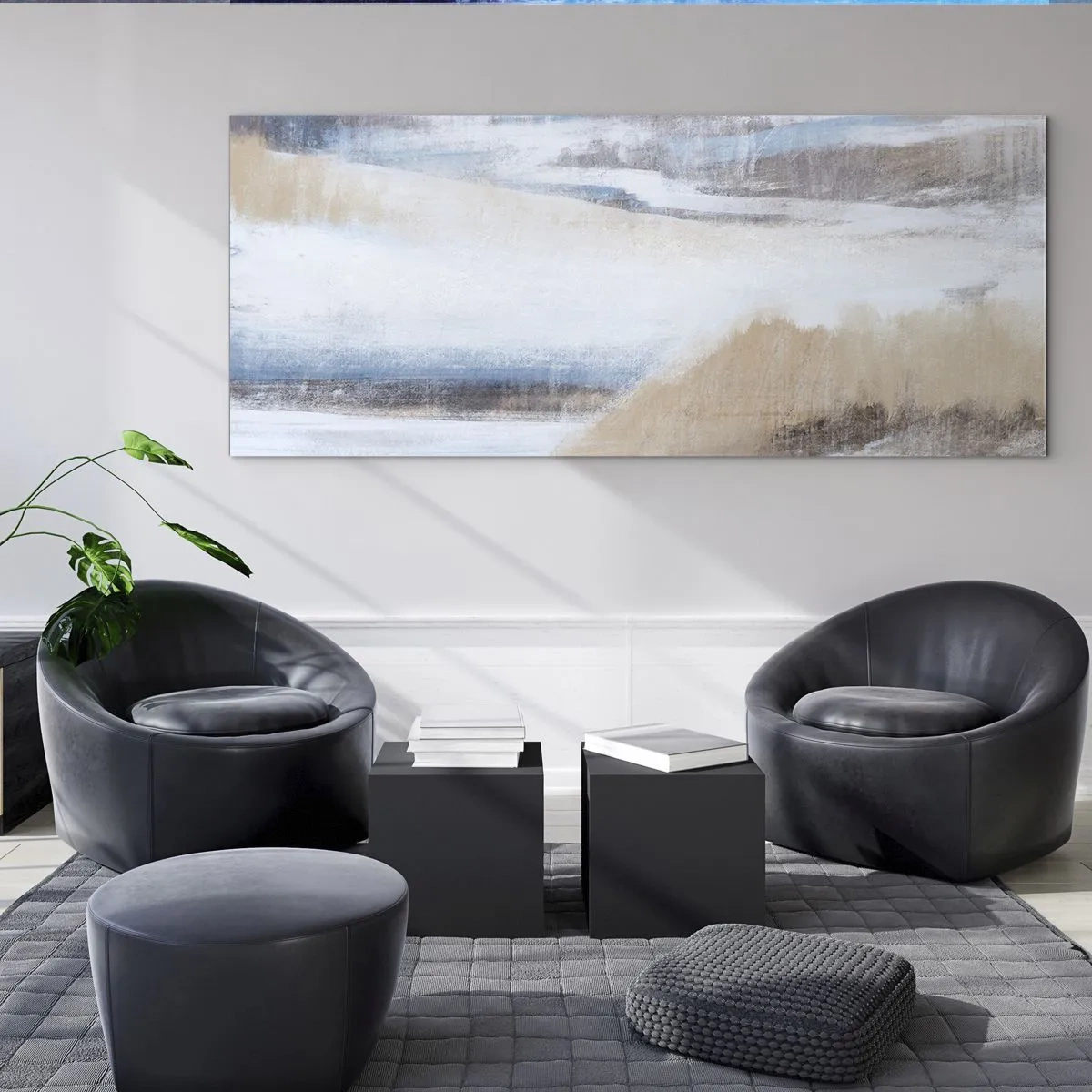 Obraz na skle - Zimná kompozícia - 90x30 cm