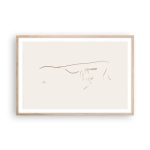 Plagát v ráme zo svetlého duba - Tvar túžby - 91x61 cm