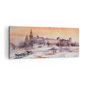 Obraz na plátne - Kráľovský západ slnka - 100x40 cm