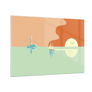 Obraz na skle - Dokonalá morská krajina - 100x70 cm