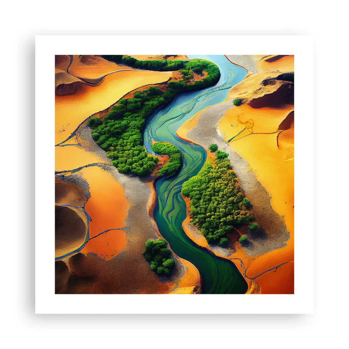 Plagát - Životodarná rieka - 50x50 cm