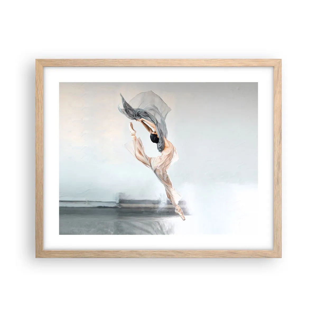Plagát v ráme zo svetlého duba - V tanečnom vytrhnutí - 50x40 cm