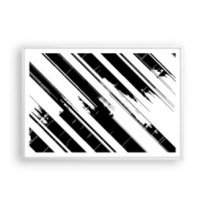 Plagát v bielom ráme - Intenzívna a dynamická kompozícia - 100x70 cm