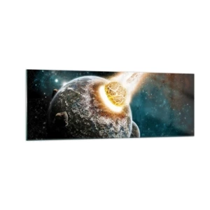 Obraz na skle - Skaza alebo narodenie? - 140x50 cm