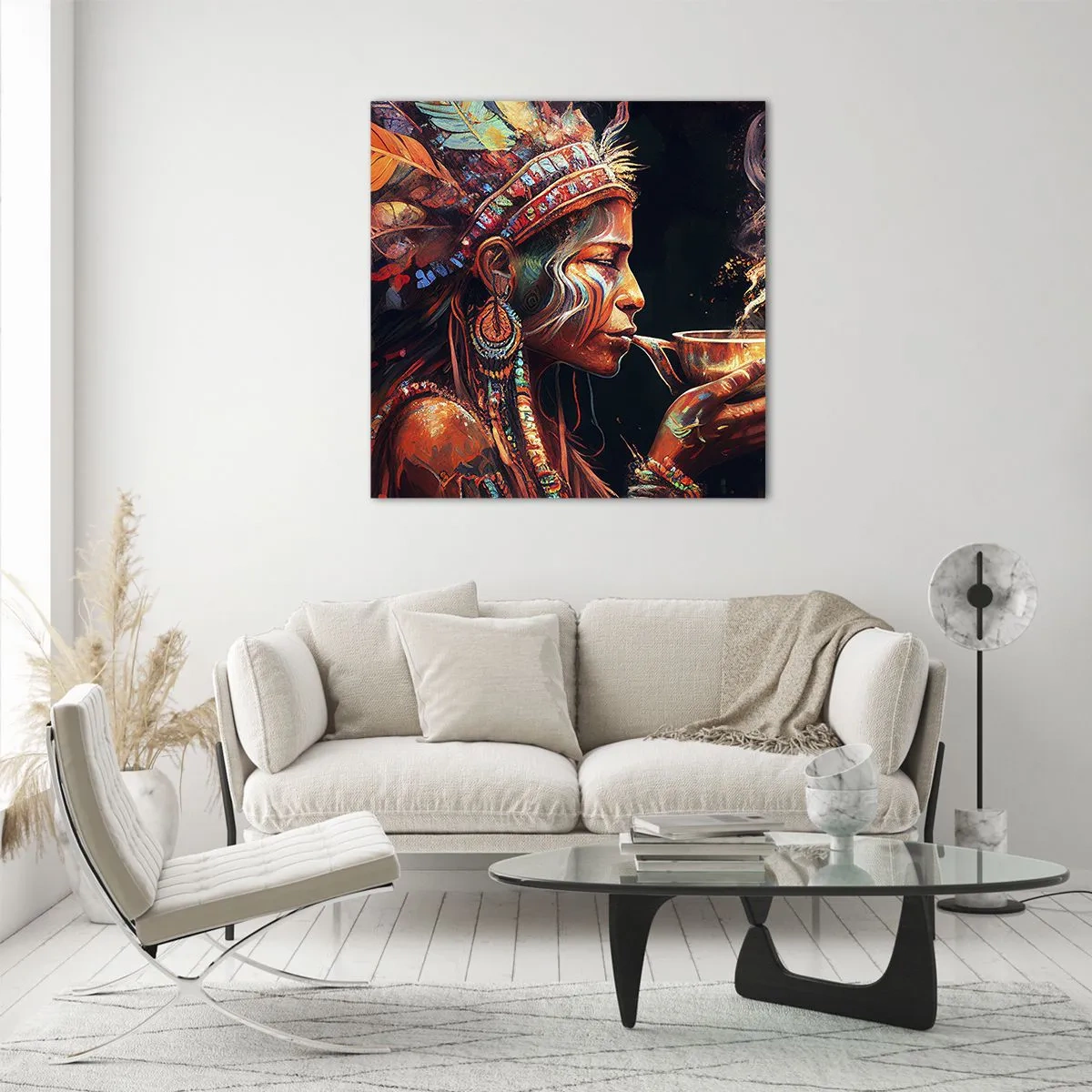 Obraz na skle - Magický rituál - 30x30 cm