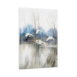 Obraz na skle - Ako v poviedke o divokých labutiach - 50x70 cm