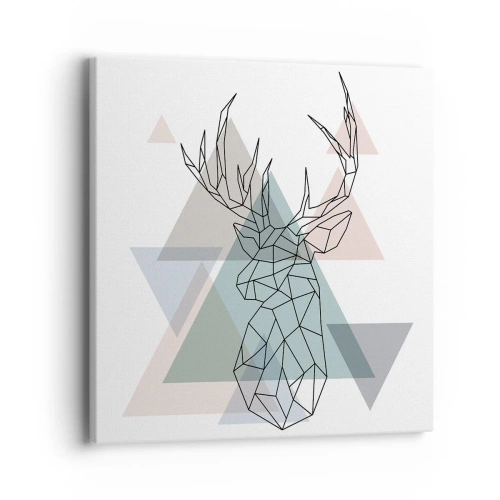 Obraz na plátne - V geometrickom lese - 40x40 cm