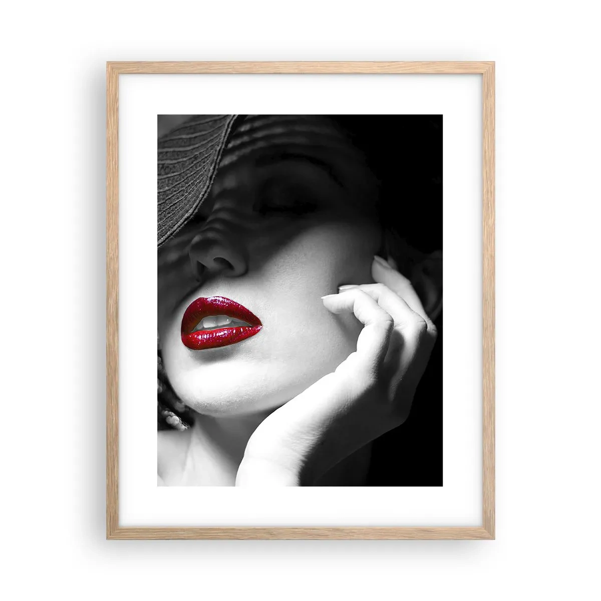 Plagát v ráme zo svetlého duba - Štúdia v šarlátovej - 40x50 cm