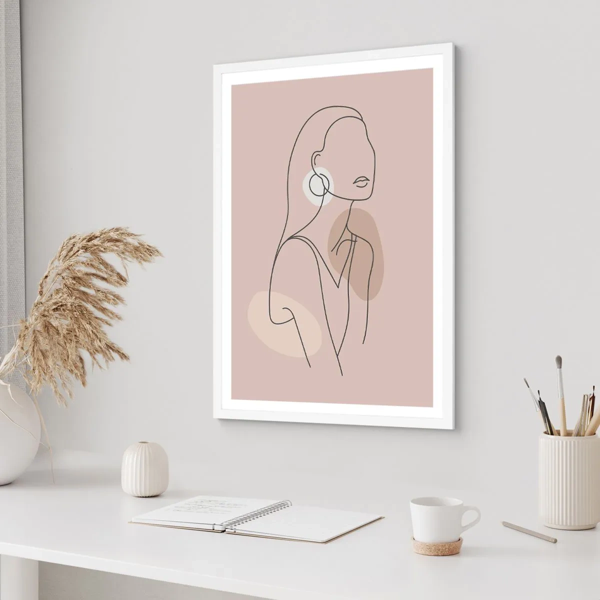 Plagát v bielom ráme - Dievčenská ikona - 40x50 cm