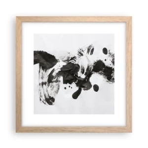 Plagát v ráme zo svetlého duba - Metóda v šialenstve? - 30x30 cm