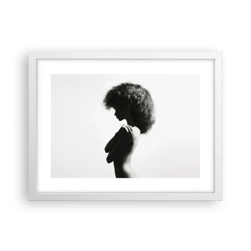 Plagát v bielom ráme - Ako kvetina na štíhlej stonke - 40x30 cm
