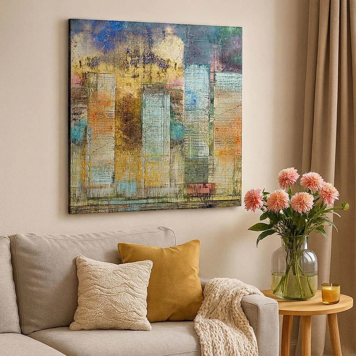 Obraz na plátne - Slnečná metropola - 30x30 cm