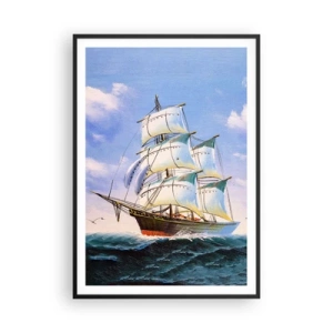 Plagát v čiernom ráme - Hrdo s vetrom - 70x100 cm