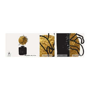 Vzorka Fototapeta Standard Eco - Krása, ktorá má cenu zlata - Váza, Kvety, Minimalizmus - 100x30 cm