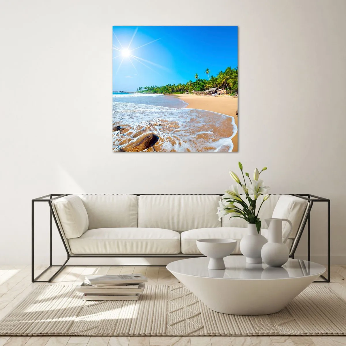 Obraz na skle - Exotické miesto pre teba - 70x70 cm