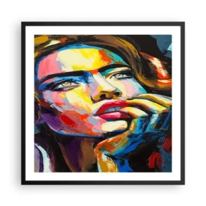 Plagát v čiernom ráme - Sny, ako vtáky letia oblohou - 60x60 cm