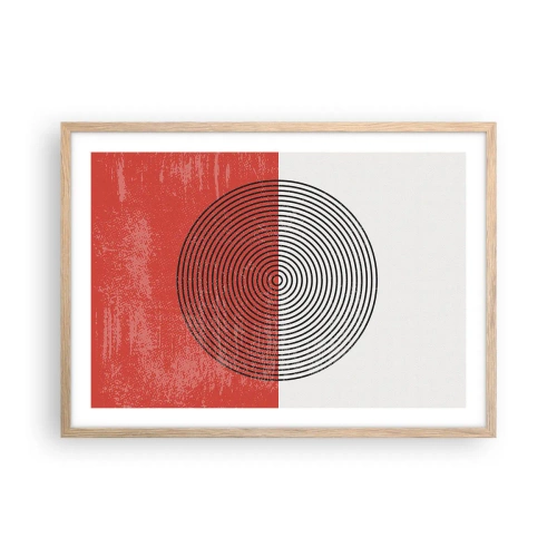 Plagát v ráme zo svetlého duba - Presný zásah - 70x50 cm