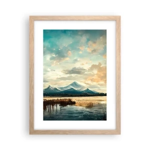 Plagát v ráme zo svetlého duba - Pod ochranou neba - 30x40 cm