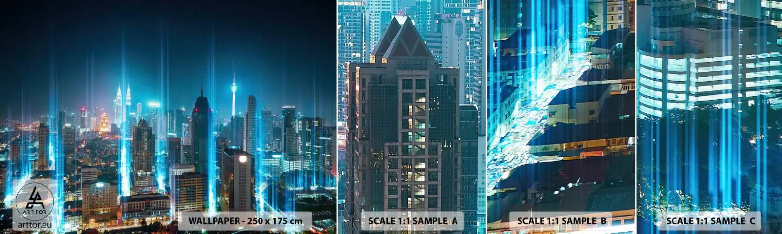 Vzorka samolepiacej fototapety Deluxe Sticker - Berlínskym spôsobom do neba - Mesto, Architektúra, Cestuje - 100x30 cm