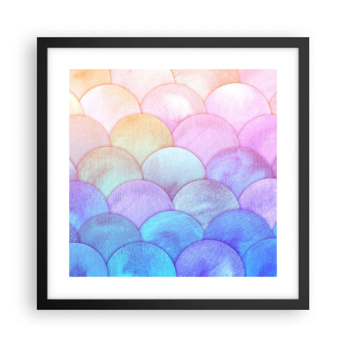 Plagát v čiernom ráme - Perleťová šupina - 40x40 cm