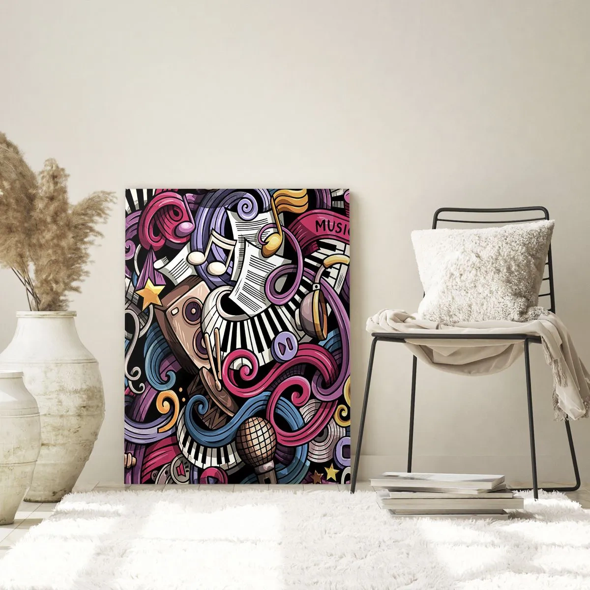 Obraz na skle - Komplikovaná melódia - 50x70 cm