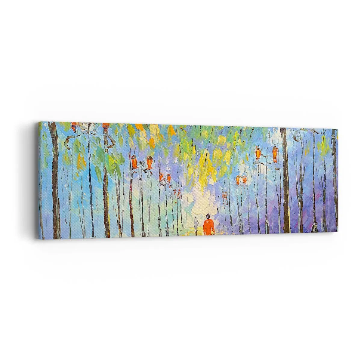 Obraz na plátne - Nočná pieseň dažďa - 90x30 cm