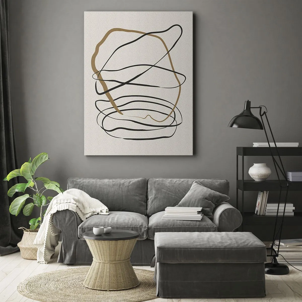 Obraz na plátne - Kompozícia – tanec v slučke - 50x70 cm