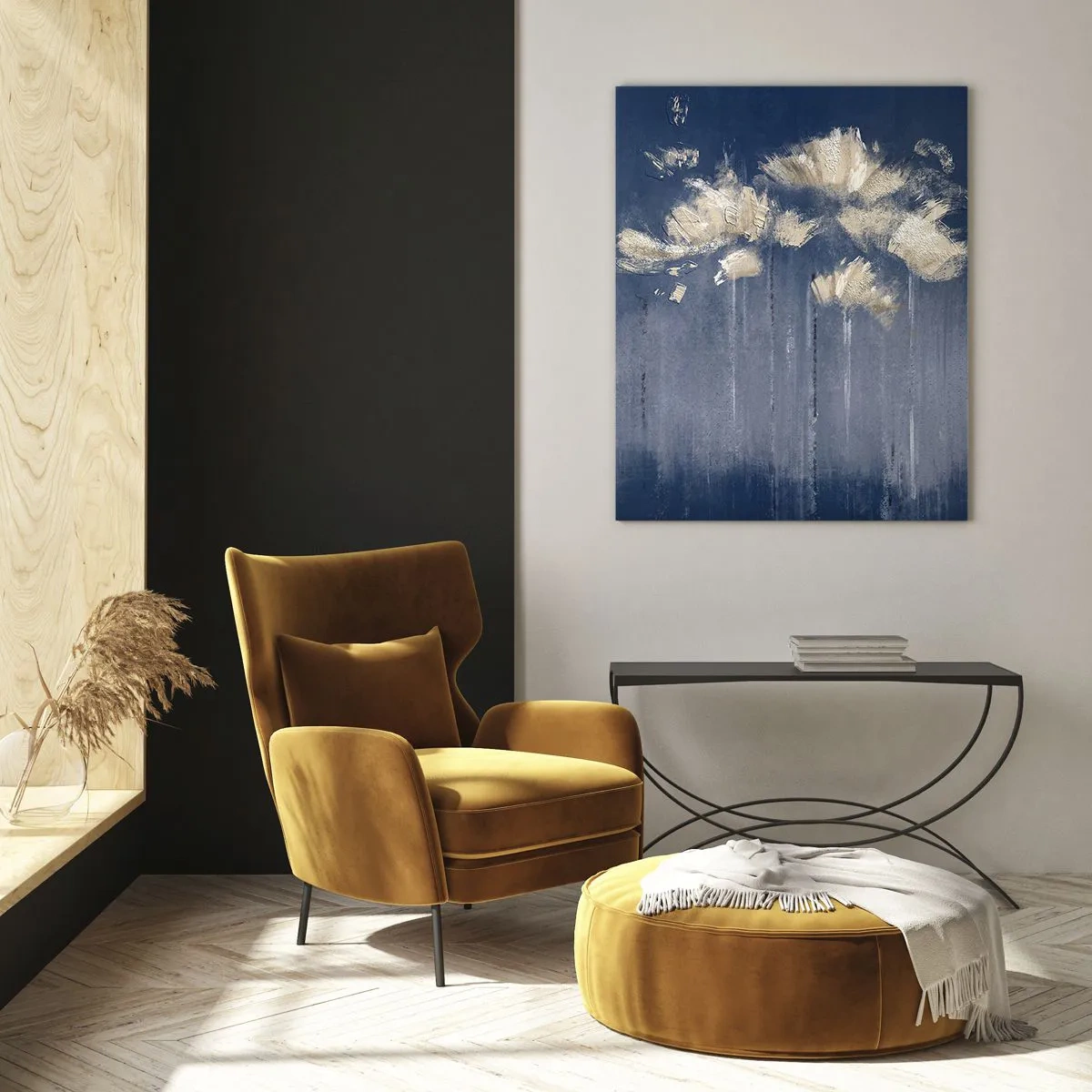 Obraz na skle - Ako okvetné lístky vo vetre - 50x70 cm