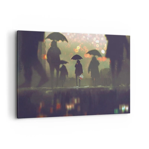 Obraz na plátne - Z perspektívy kvapky dažďa - 100x70 cm