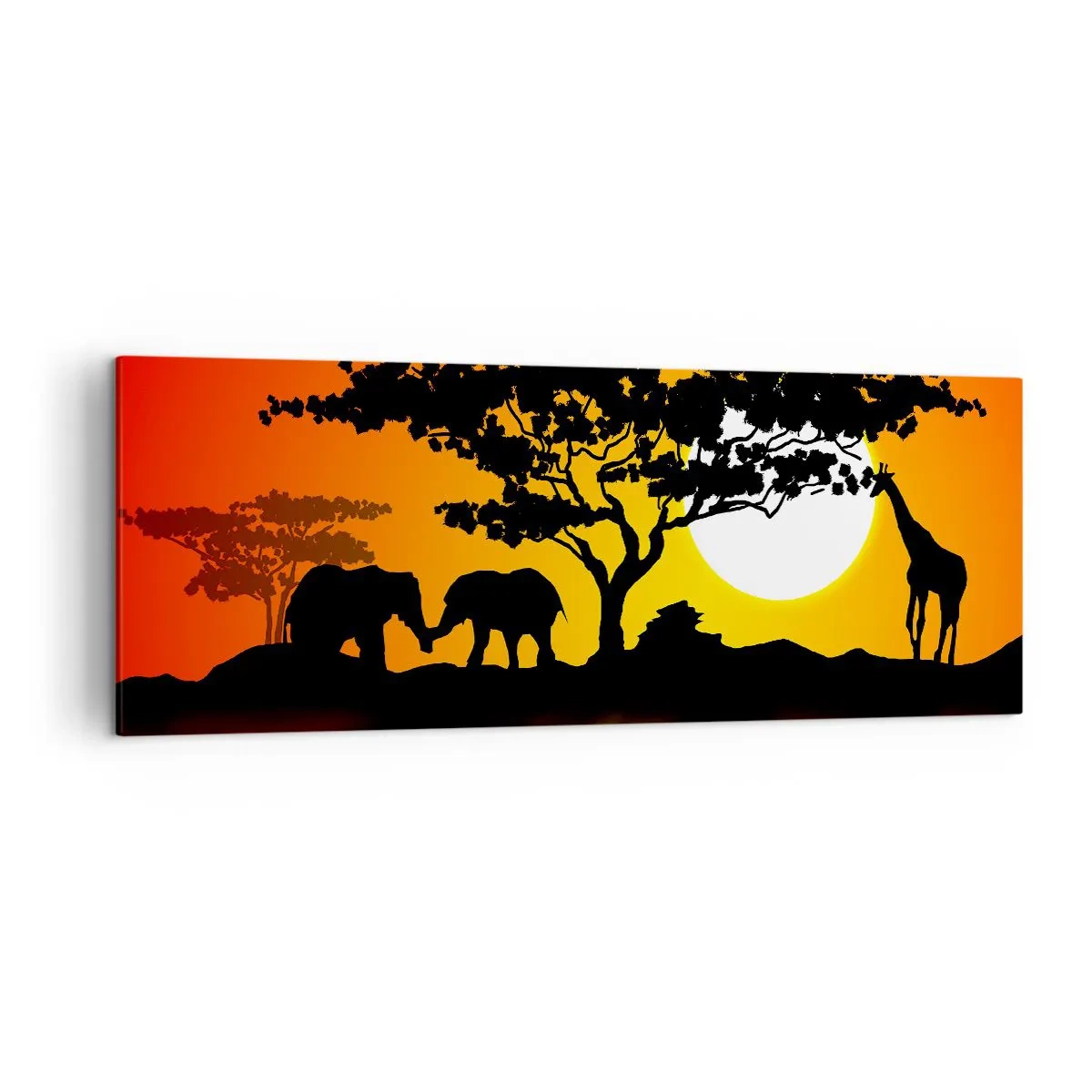 Obraz na plátne - Stretnutie na savane - 140x50 cm